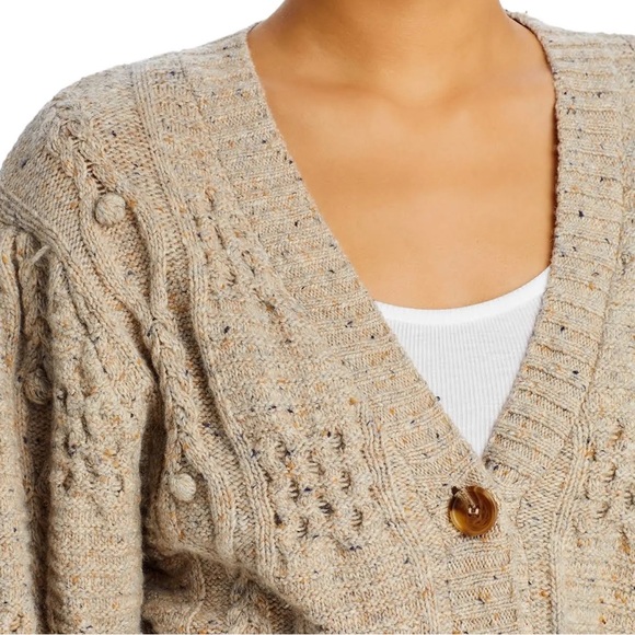 SEA New York Polly Wool Cable Knit Cardigan Sweater, Size XS New w/Tag $425 - Picture 5 of 13